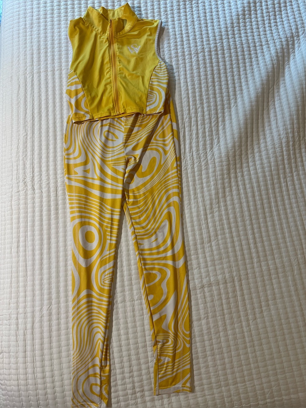 Sleep World Yellow Two Piece Vest & Pants Set Size M